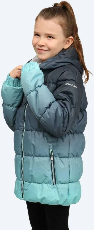 Jakne për fëmijë Icepeak, gri-turkeze