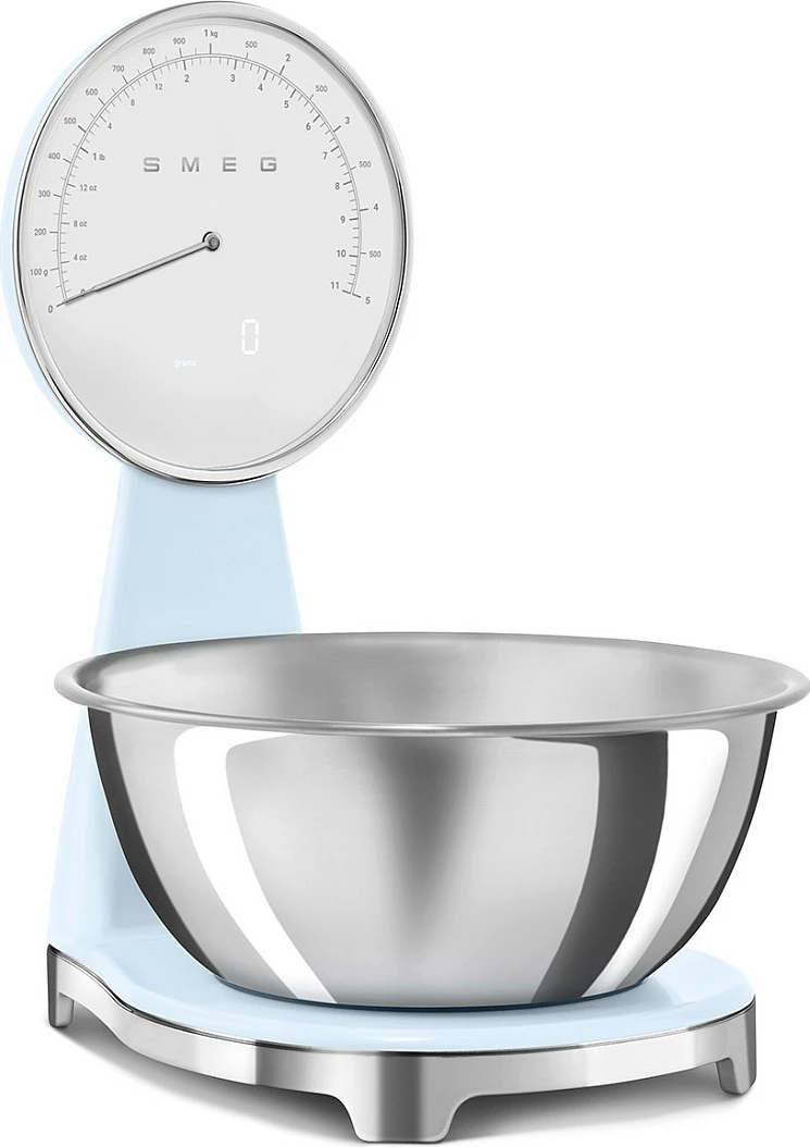 Peshore kuzhine Smeg 50's Style, me enë inox, pastel blu