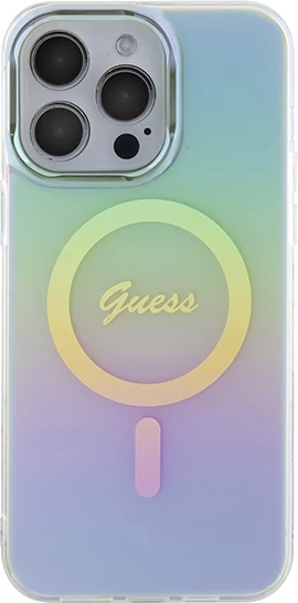 Mbështjellës Guess GUHMP15XHITSQ për iPhone 15 Pro Max, MagSafe, turkeze