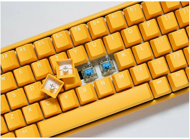 Tastierë gaming Ducky One 3 Yellow Mini, RGB LED, MX-Red, e verdhë