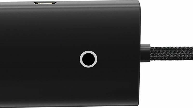 Hub USB Baseus Lite Series WKQX030201, 1x USB-C + 4x USB-A 3.0, 5 Gbps, kabllo 2 m, i zi