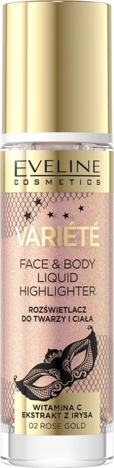 Highlighter i lëngshëm Eveline Cosmetics Variete 02 Rose Gold 30ml