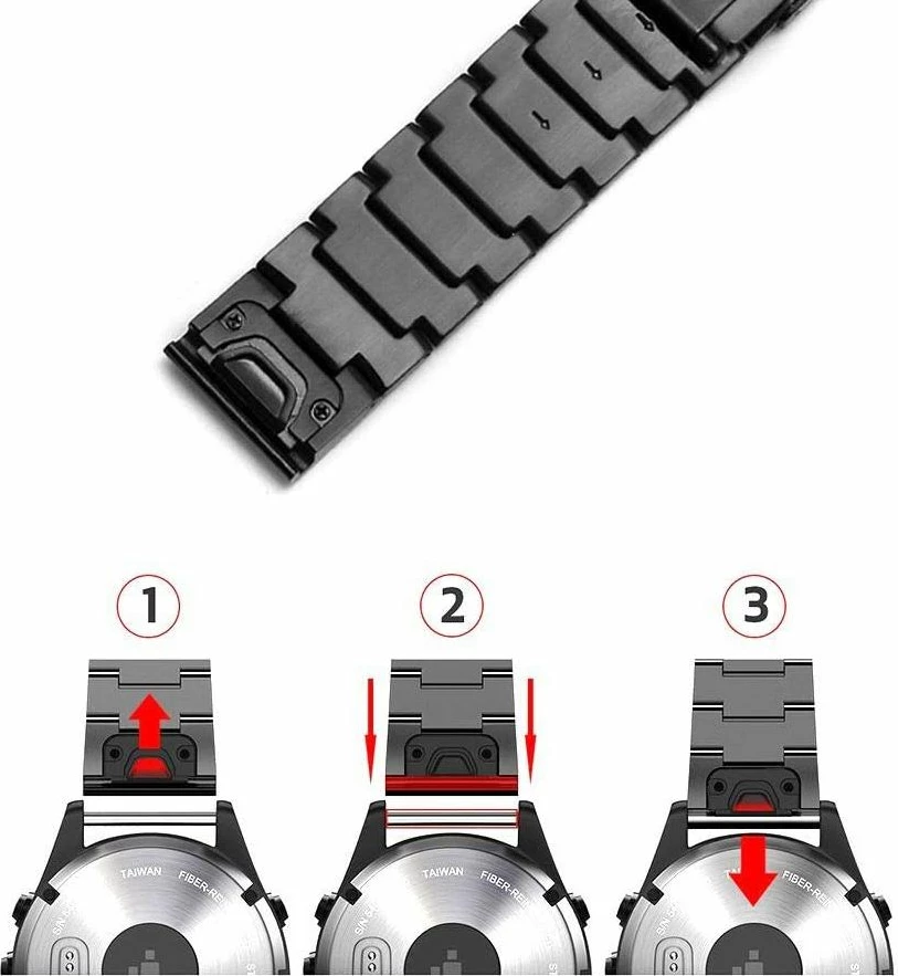 Rrip çeliku Tech-Protect SteelBand për Garmin Fenix 3/5X/3HR/5X Plus/6X/6X Pro/7X, Zi