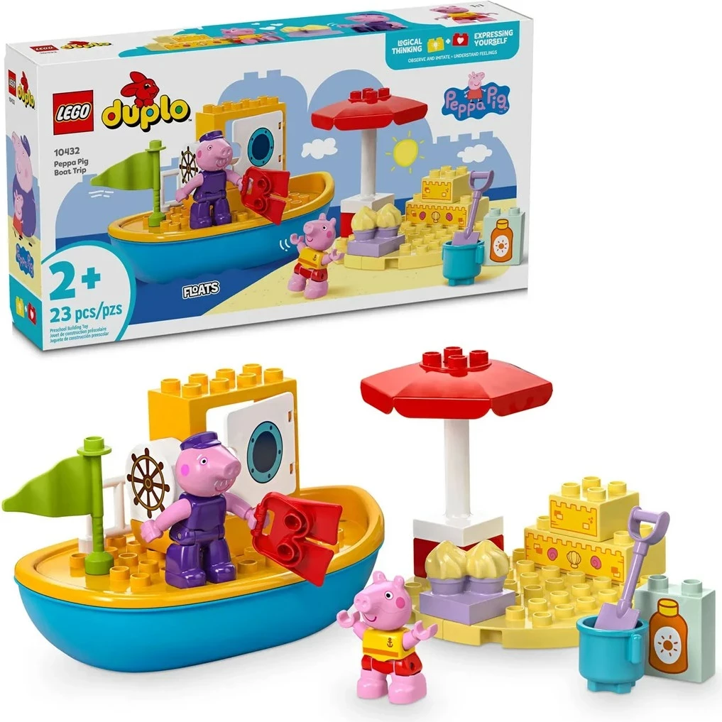 Set LEGO DUPLO Peppa Pig Boat Trip, 23 pjesë