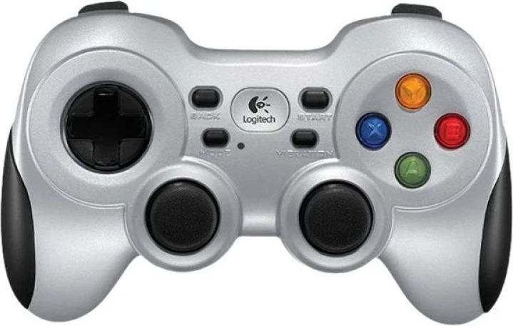 gamepad pa tela, Logitech F710 (940-000145), USB 2.0, me feedback dridhje, argjendtë/zi