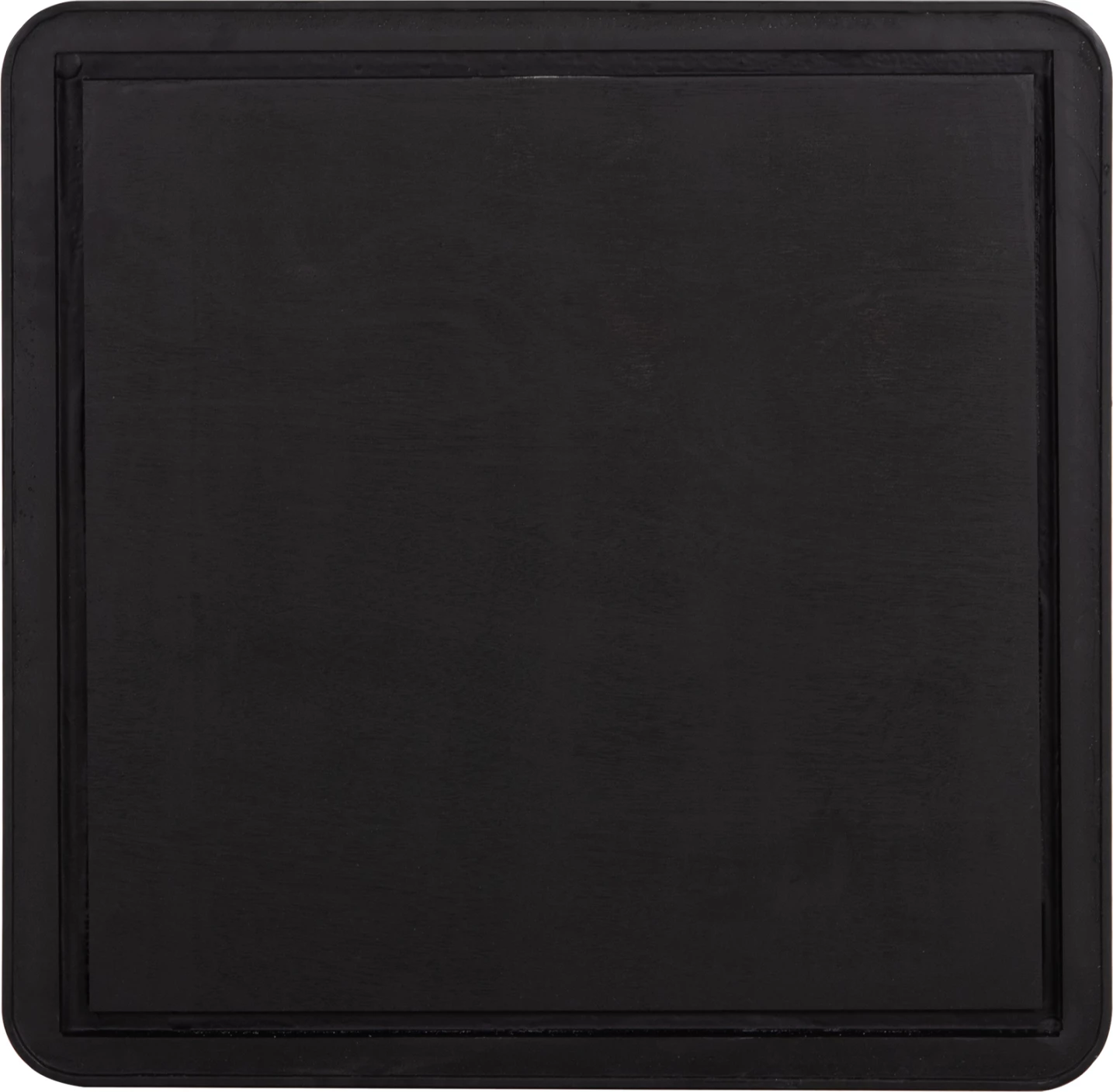 Sipërfaqe tavoline katrore prej guri të sinterizuar, mermer i zi, kornizë alumini e zezë, FH6654.03, 70x70 cm