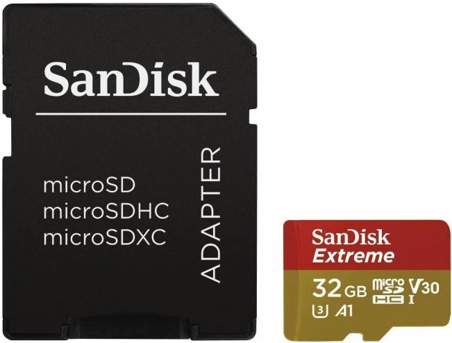 Kartelë memorie microSDHC SanDisk Extreme 32GB A1 CL10 V30 UHS-I U3 100MB/s + adapter SD