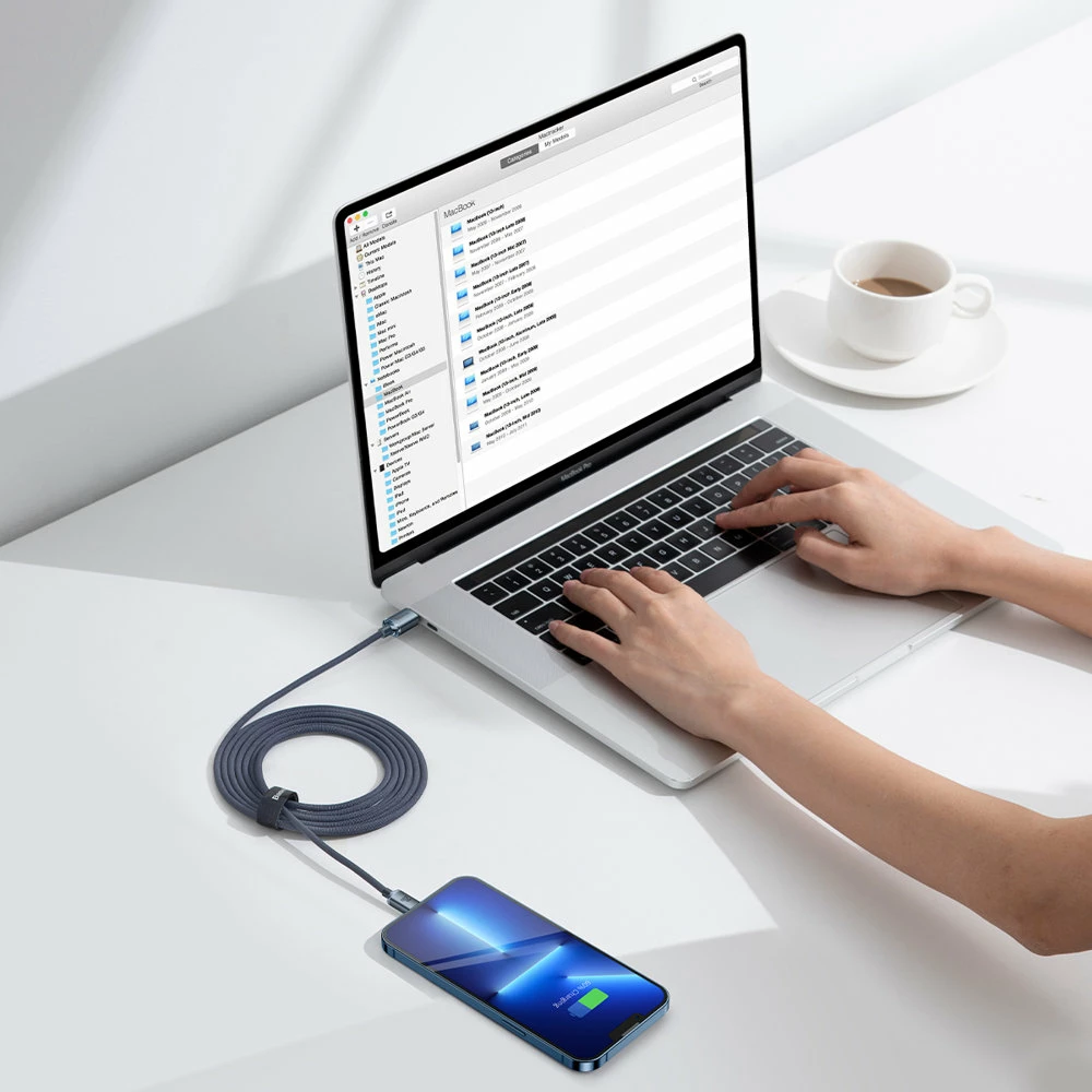 Kabllo Baseus Crystal Shine CAJY000301, USB-C në Lightning, 2m, 20W, e zezë