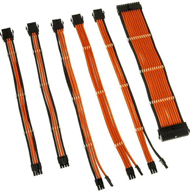 Kit ekstenzioni kabllosh PSU Kolink Core Adept, braided, portokalli