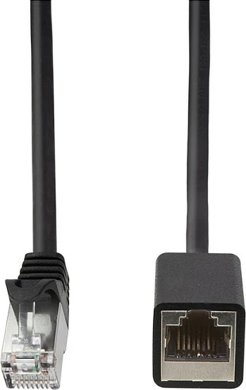 Kabllo rrjeti LogiLink Cat.6A Premium Patch Extension, 3 m, e zezë