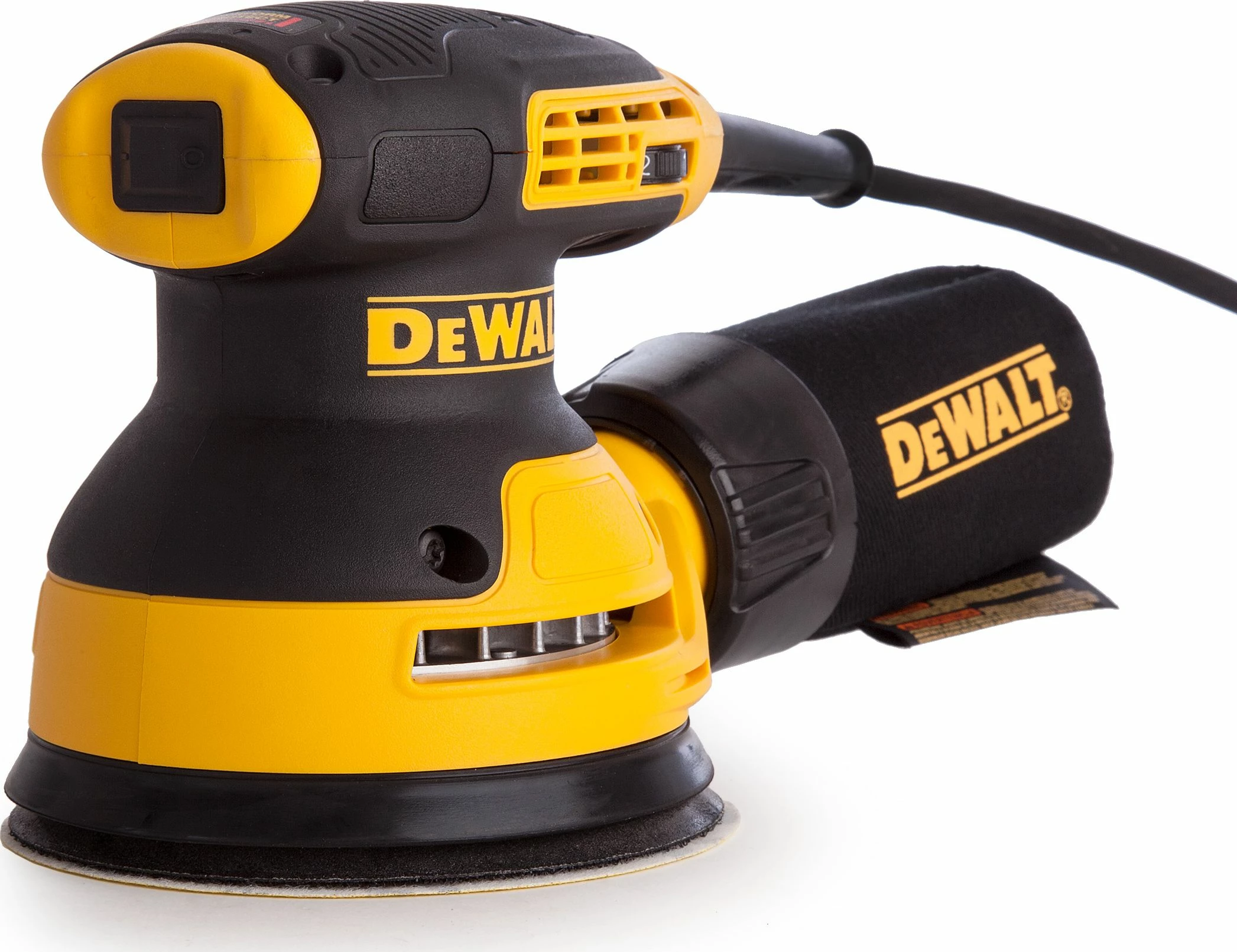 Lëmues orbital ekscentrik DeWalt DWE6423 125 mm 280 W me kontroll shpejtësie, verdhë/zi