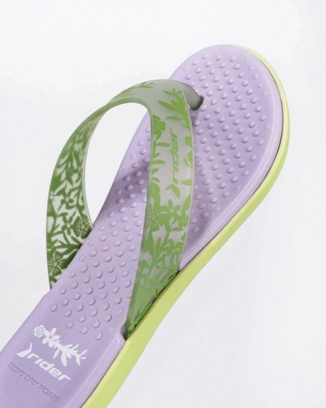 Flip-flopa për femra Rider, vjollcë e gjelbër