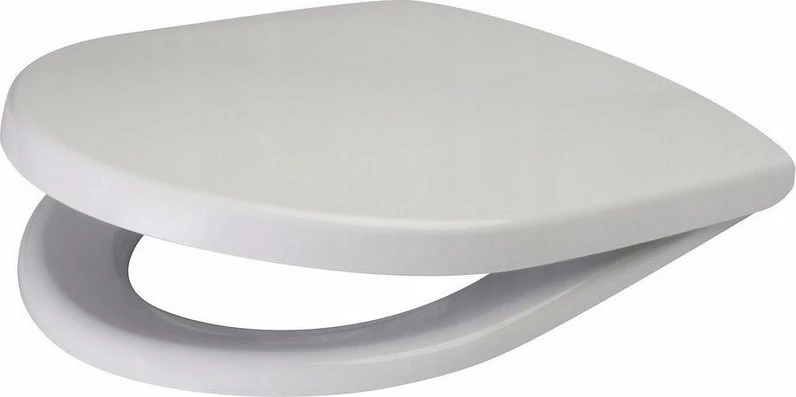 Ulëse tualeti Cersanit Trento, duroplast antibakterial, mentezha metalike, 44.3 x 36.3 cm, bardhë