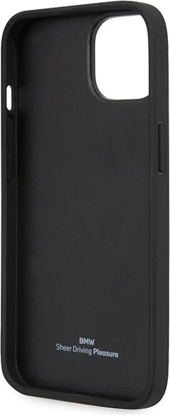 Mbështjellës BMW Leather Quilted për iPhone 14 6.1", i zi