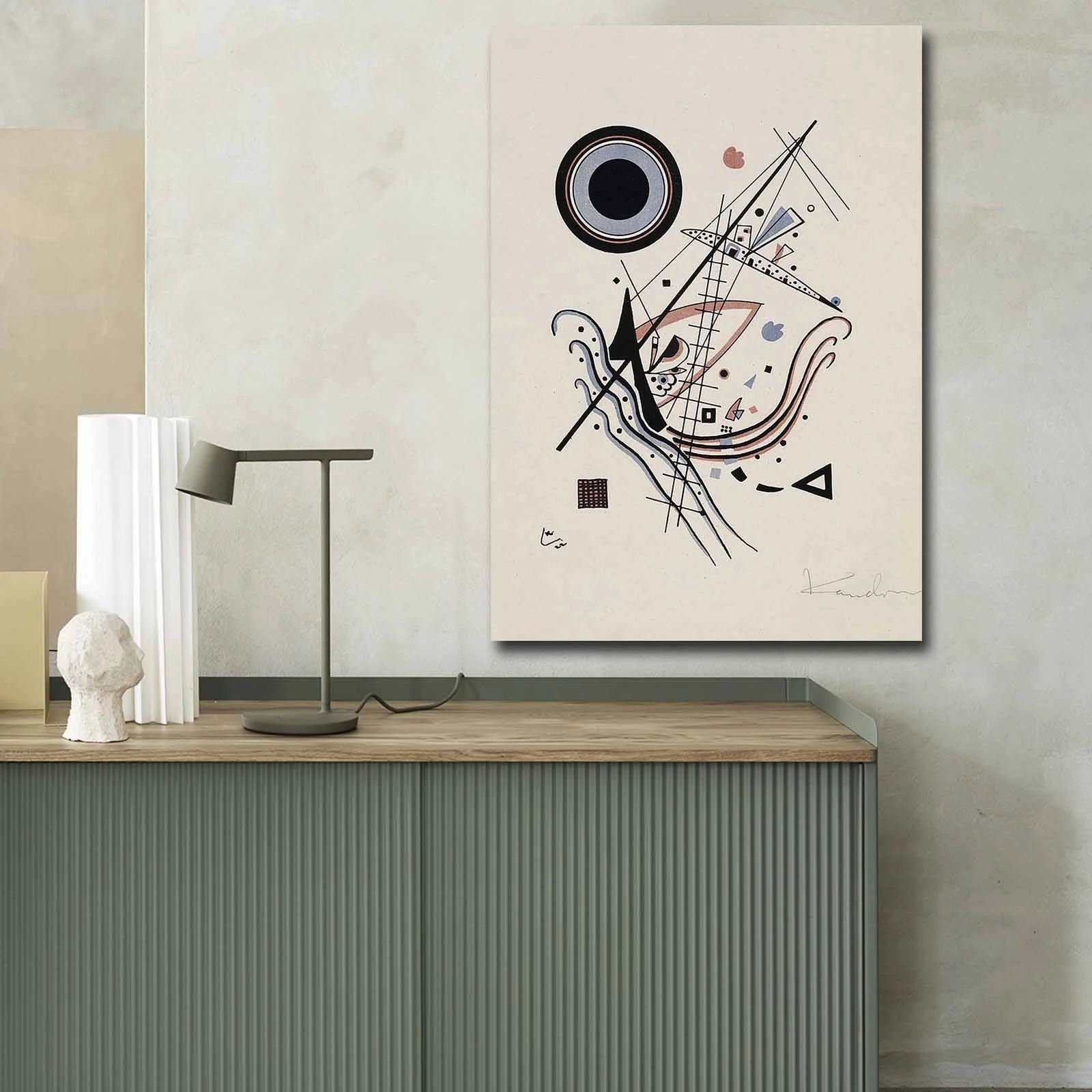 Pikturë dekorative në kanavacë, art Kandinsky, shumëngjyrëshe, 70x100cm