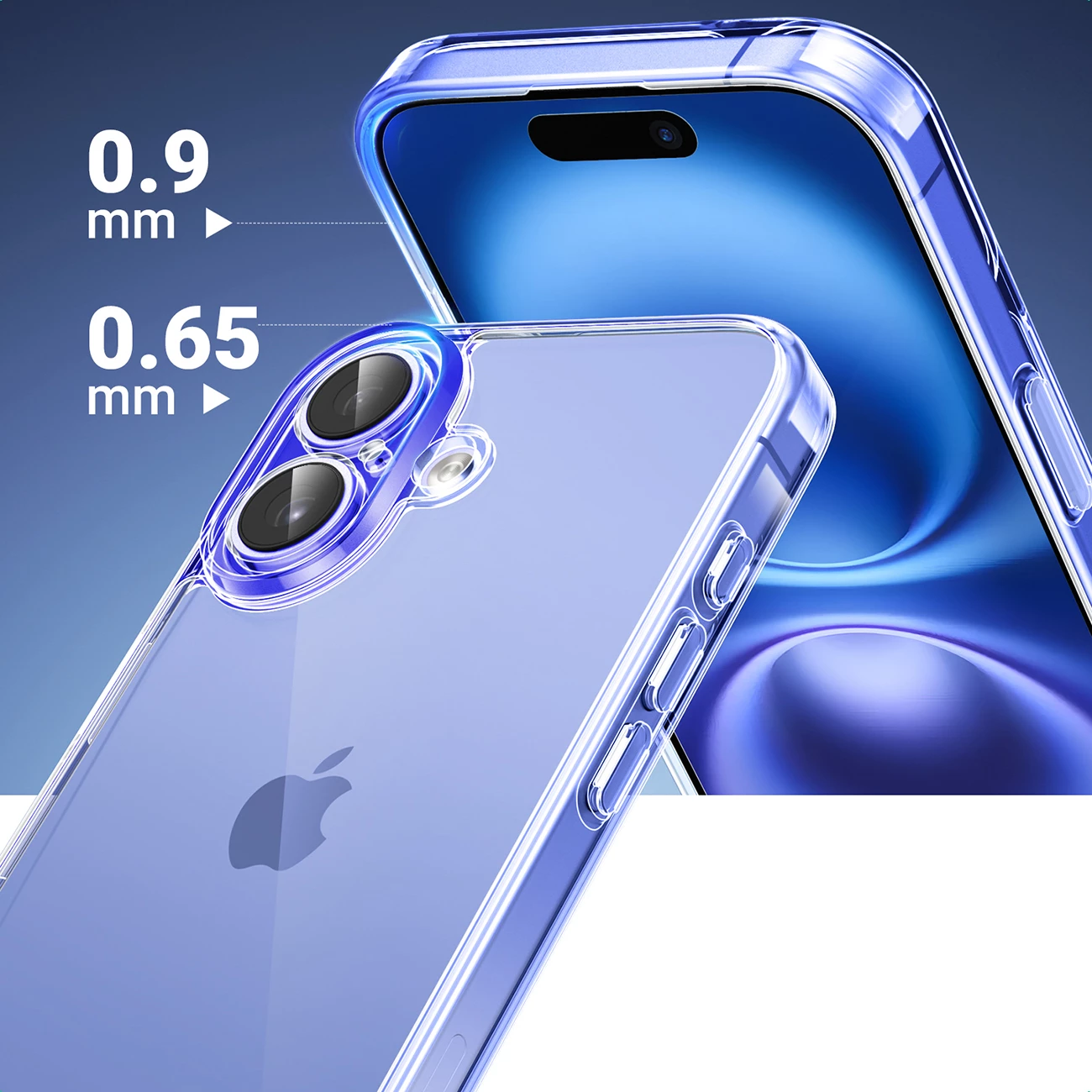 Mbështjellës Ugreen Classy Clear për iPhone 16 Plus, Transparent