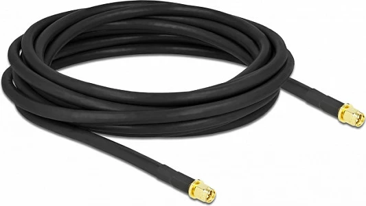 Kabllo antene DeLOCK LMR300 SMA mashkull-SMA mashkull 5 m, e zezë