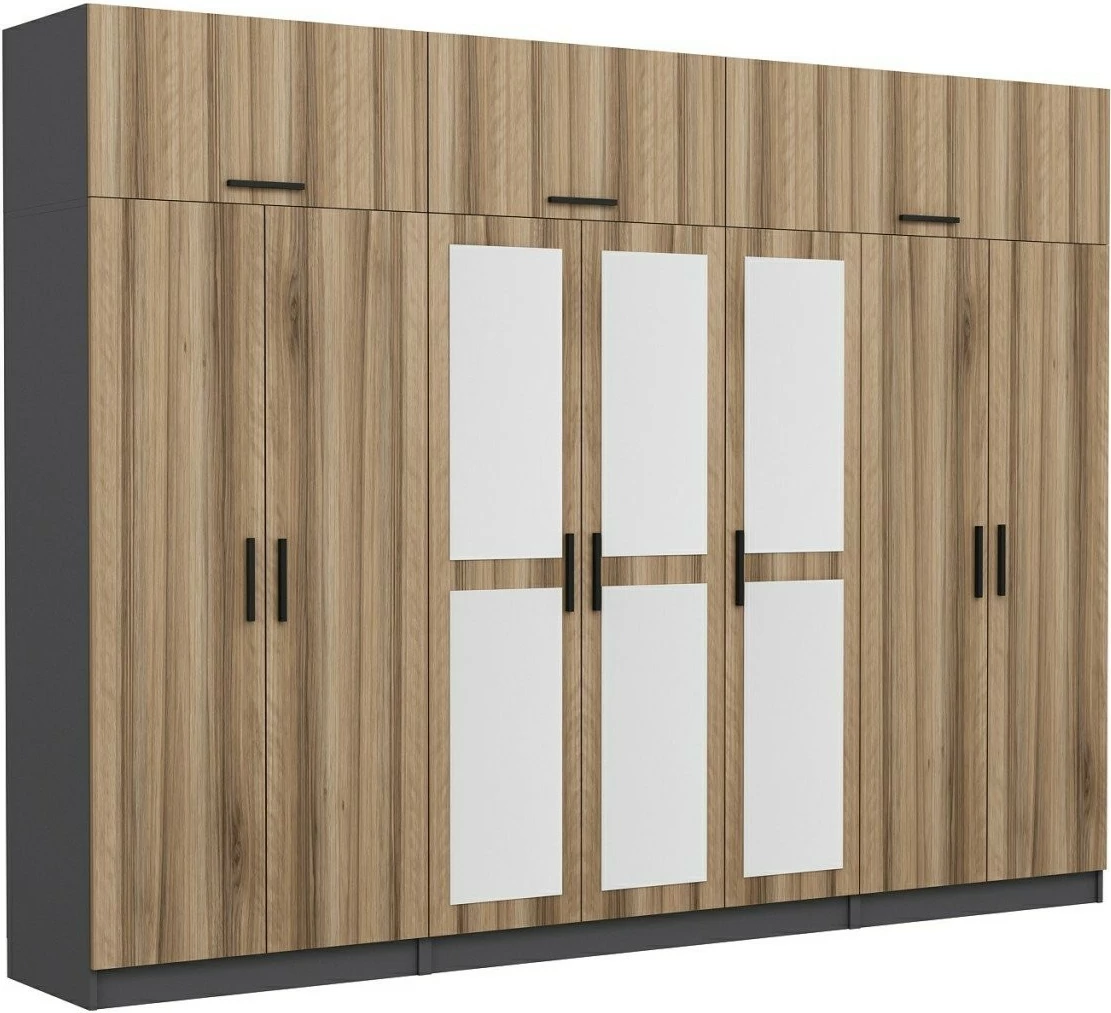 Dollap Skye Decor, ngjyrë arre dhe antracit, Kale - 5217