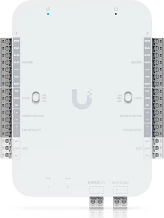 Hub kontrolli aksesi Ubiquiti UA-RETROFIT-HUB-2, Fast Ethernet, 12-24V, për 2 dyer, i bardhë