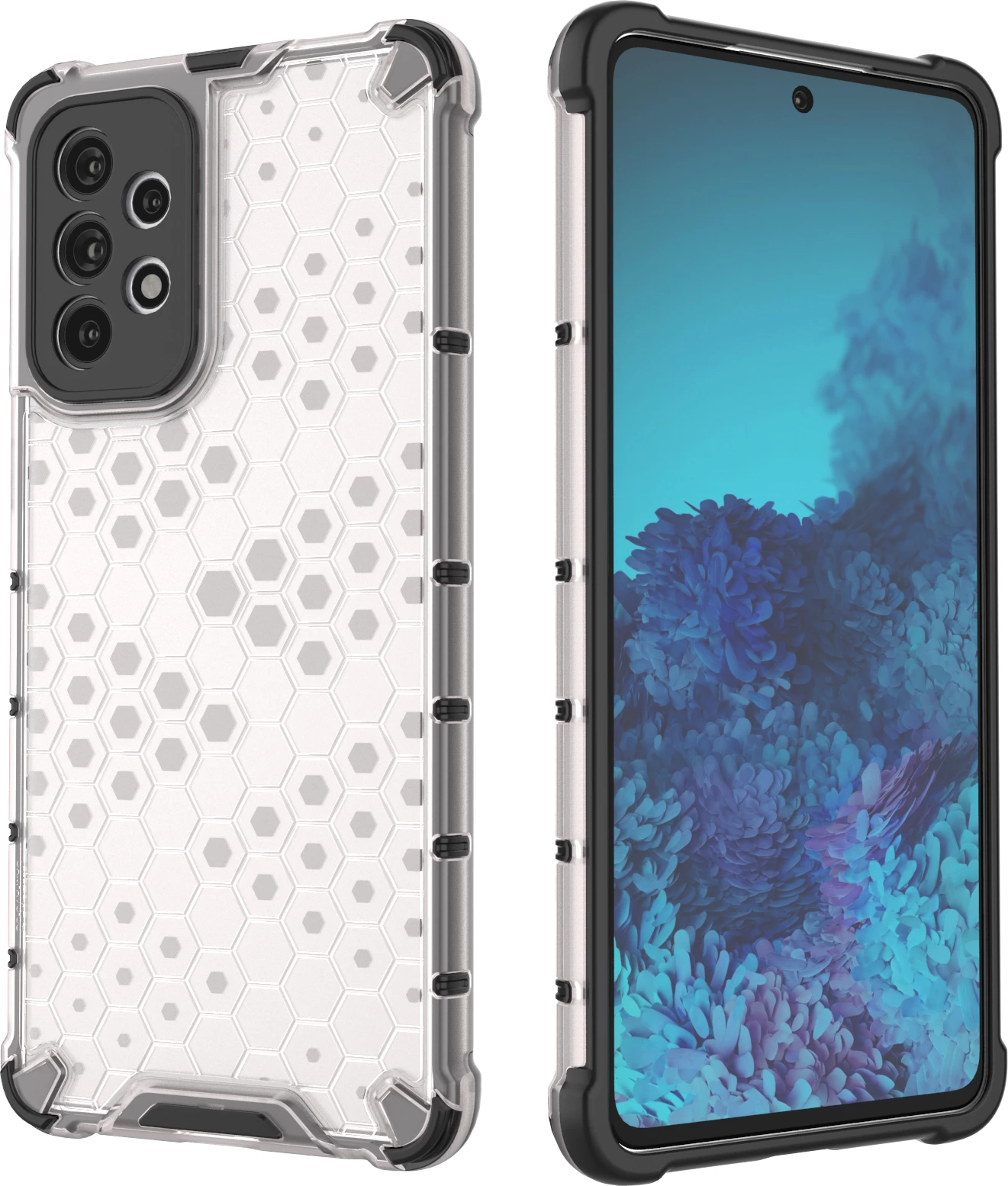 Mbështjellës Hurtel Honeycomb për Samsung Galaxy A73, transparent