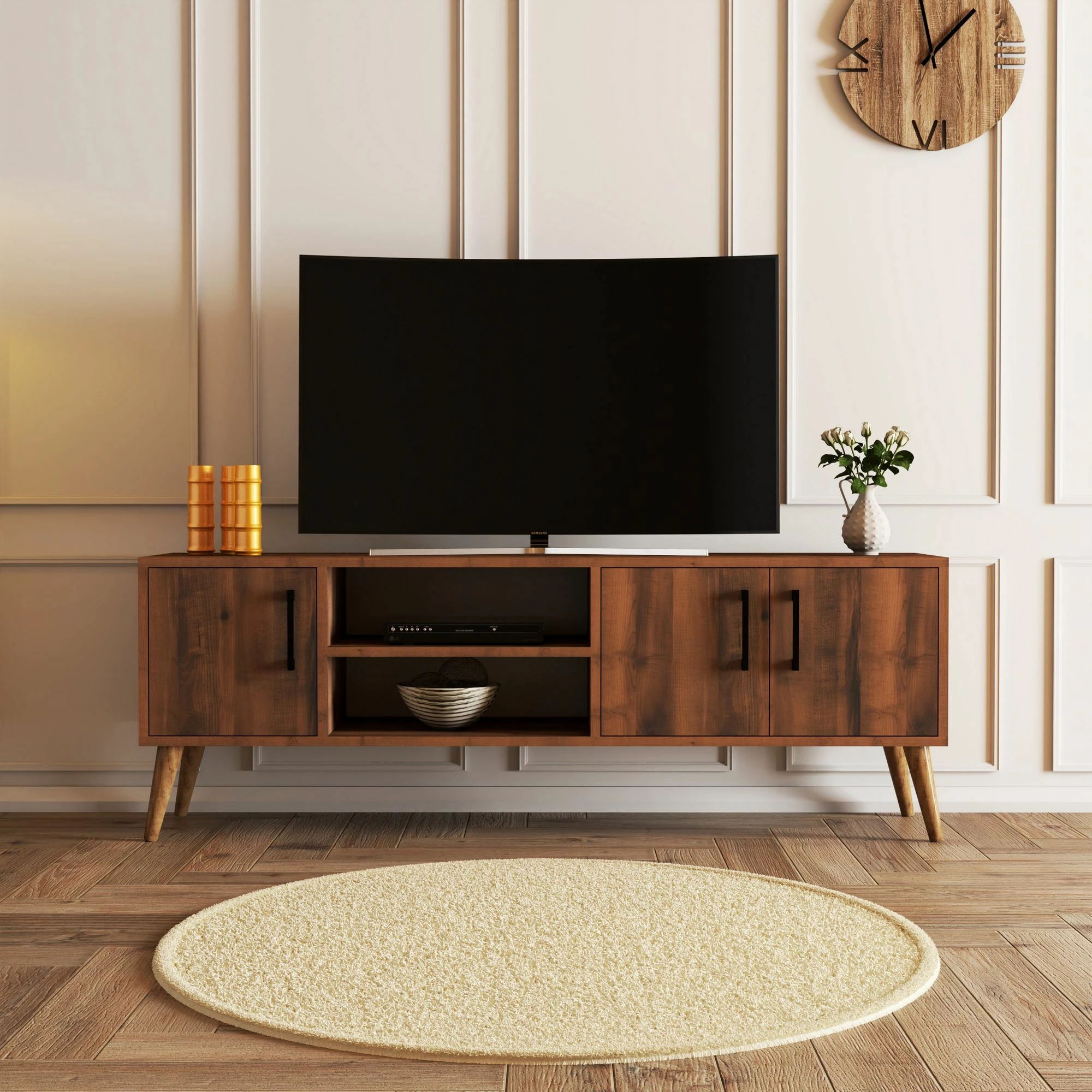 Komodë për TV, ngjyrë arre, Hanah Home Exxen - 1582