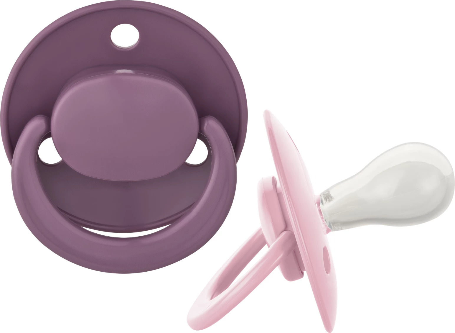 Mema të rrumbullakëta njëngjyrëshe (0-24 muaj) Babynova, 2 copë