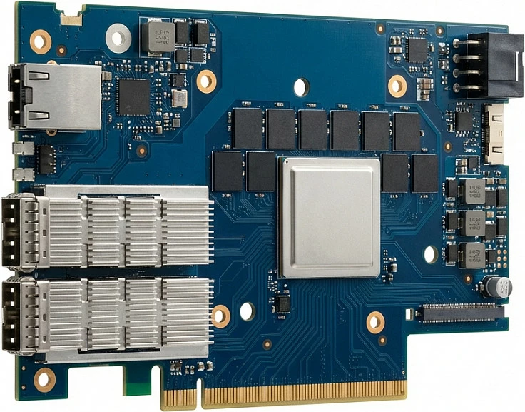Kartelë rrjeti DPU NVIDIA BlueField-3 B3210E E-Series, FHHL, 100GbE