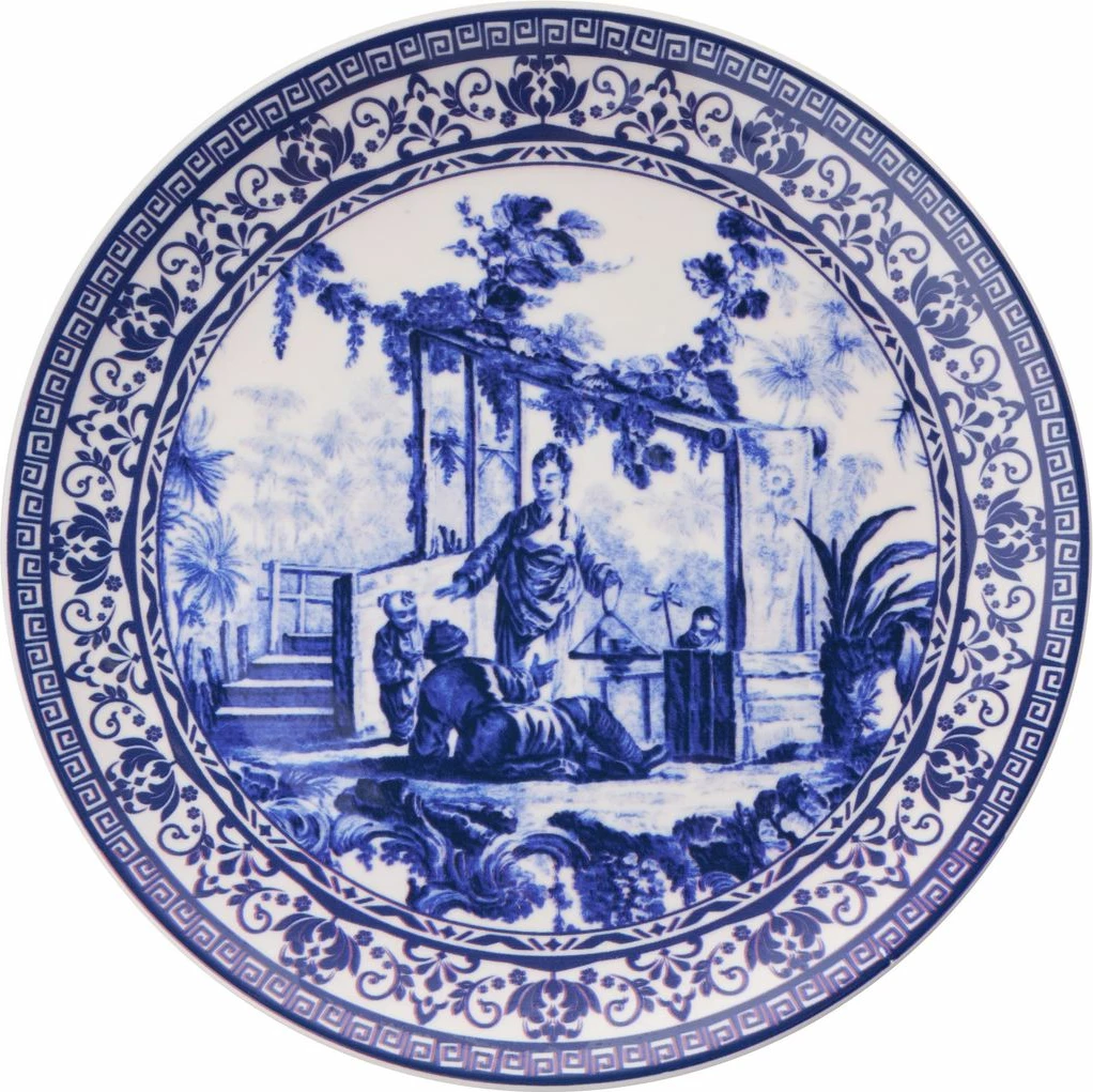 Set pjatash shërbimi (6 copë), Hermia Concept, ngjyrë blu antike