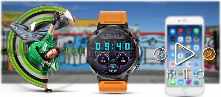 Smartwatch Gravity për të dy gjinitë, portokalli