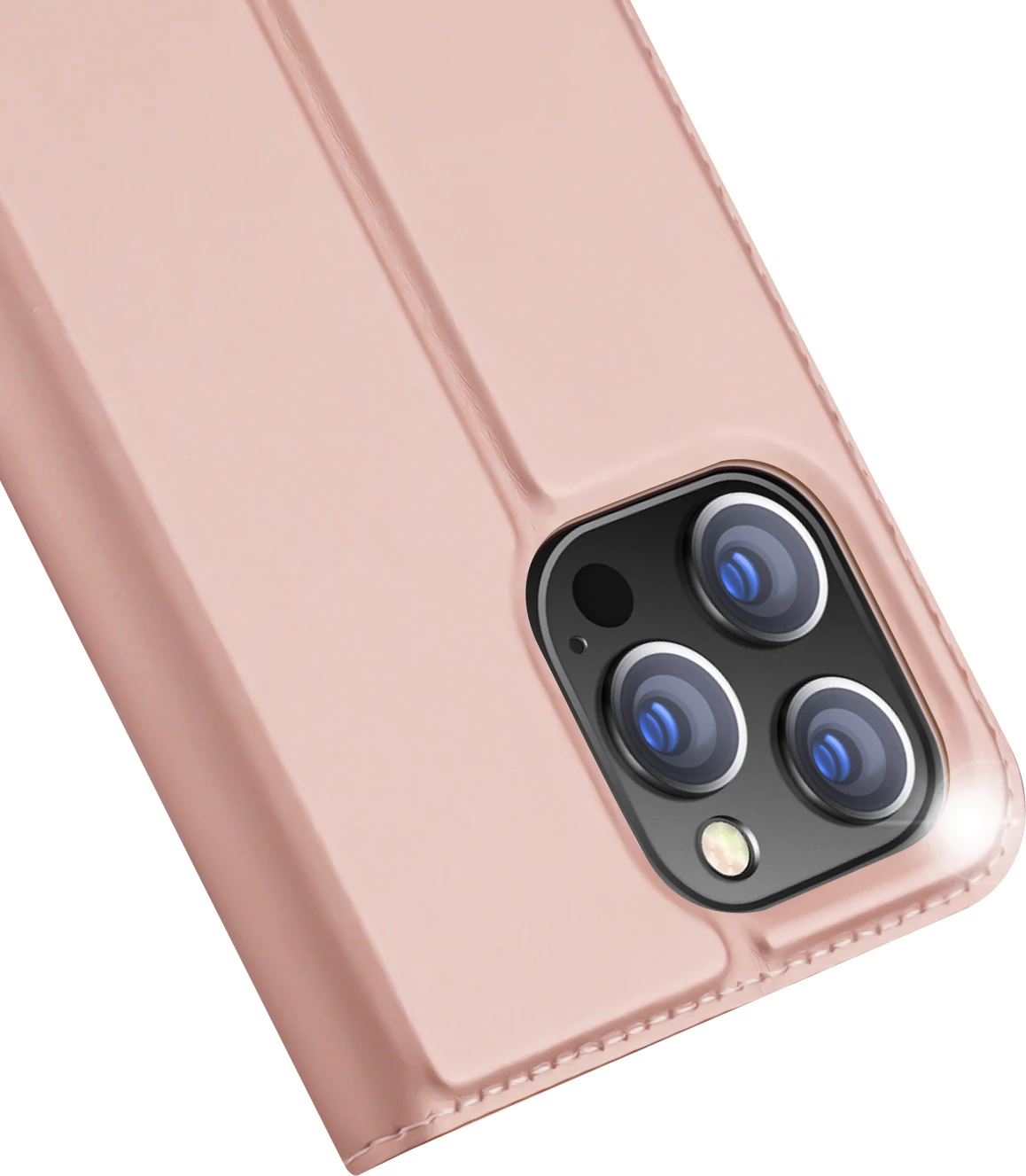 Mbështjellës Dux Ducis Skin Pro për iPhone 14 Pro Max, me kapak, rozë