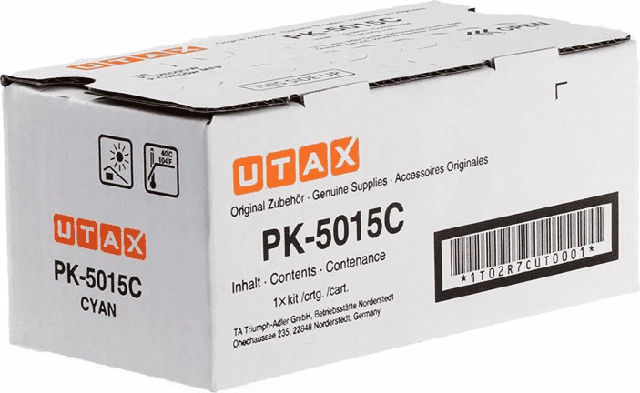 Toner, Utax PK-5015C 1T02R7CUT0 3000 faqe standard, cyan