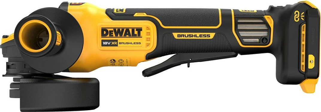 Brusilë këndi DeWALT 18V brushless, pa bateri