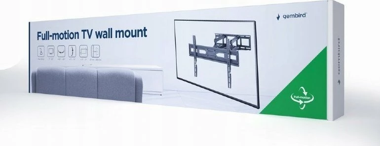Mbajtëse muri për TV Gembird WM-80ST-03, e rregullueshme 37-80\", deri 40 kg, VESA 100x100-600x400, e zezë
