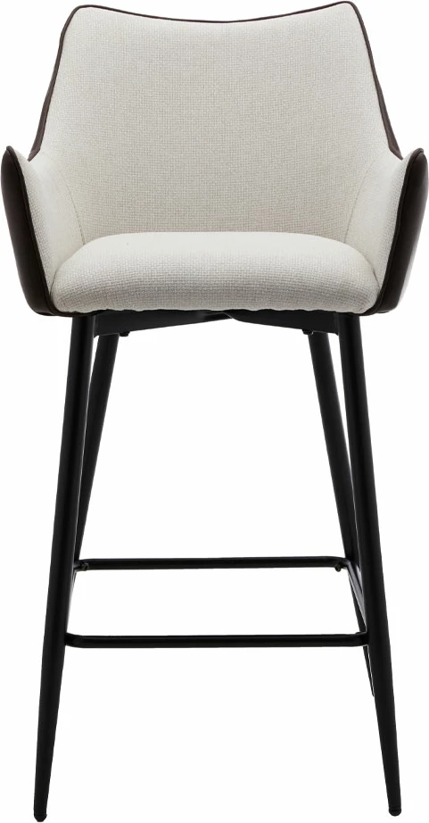 Karrige për bar Malone, gri e çelët, kafe e errët, 38x51x96