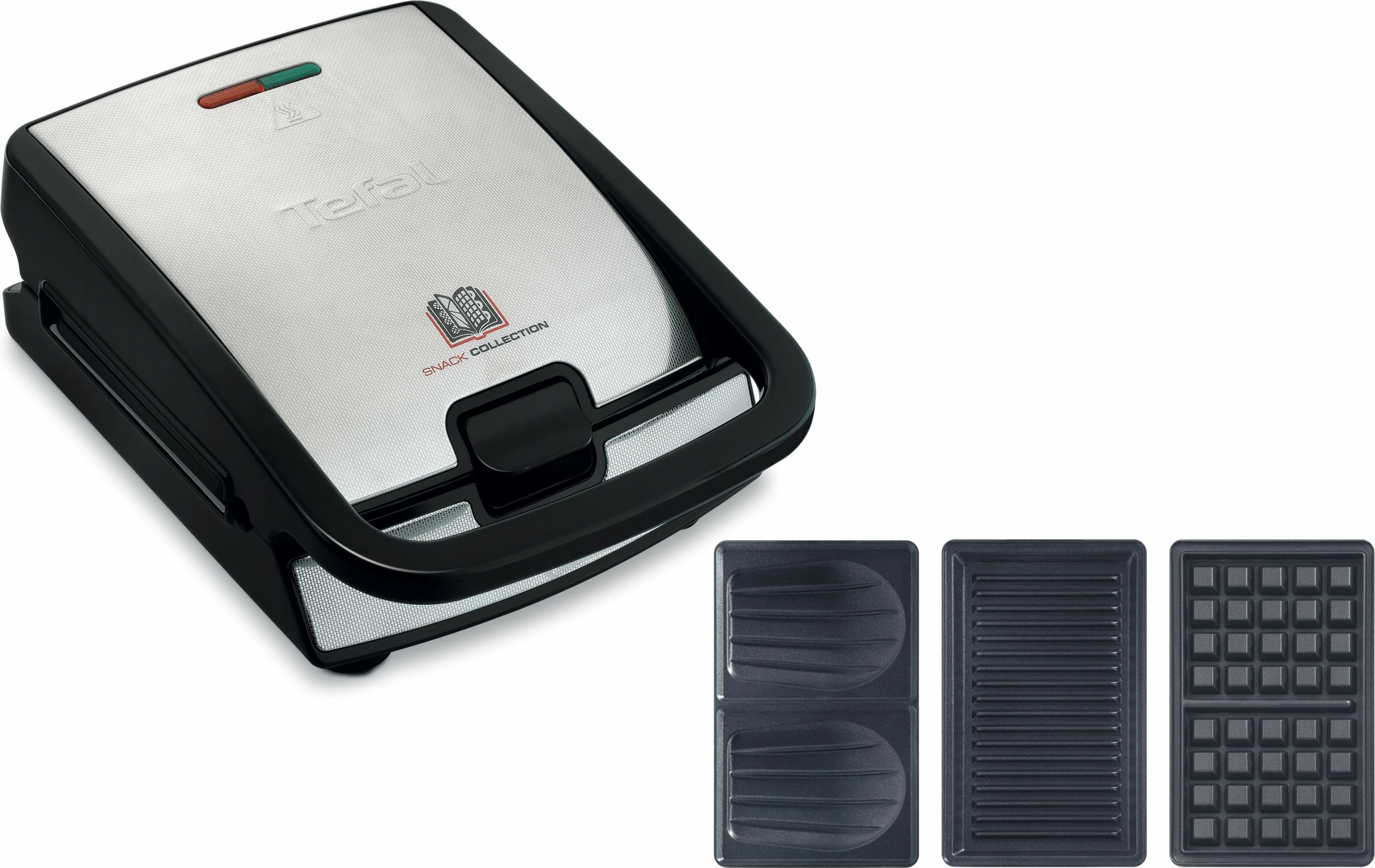 Pajisje sanduiç & vaflla Tefal Snack Collection SW852D, 700W, inox/zezë
