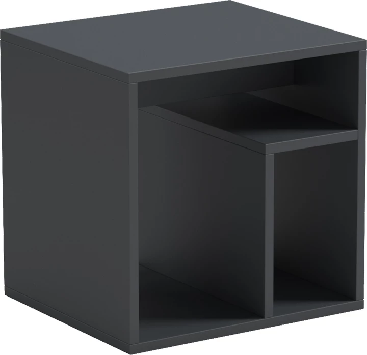 Tavolinë anësore Doublo, ngjyrë antracit, 40x35x40cm