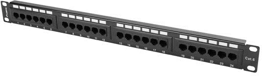 Panel patch Lanberg PPU6-1024-B, 1U, i zi