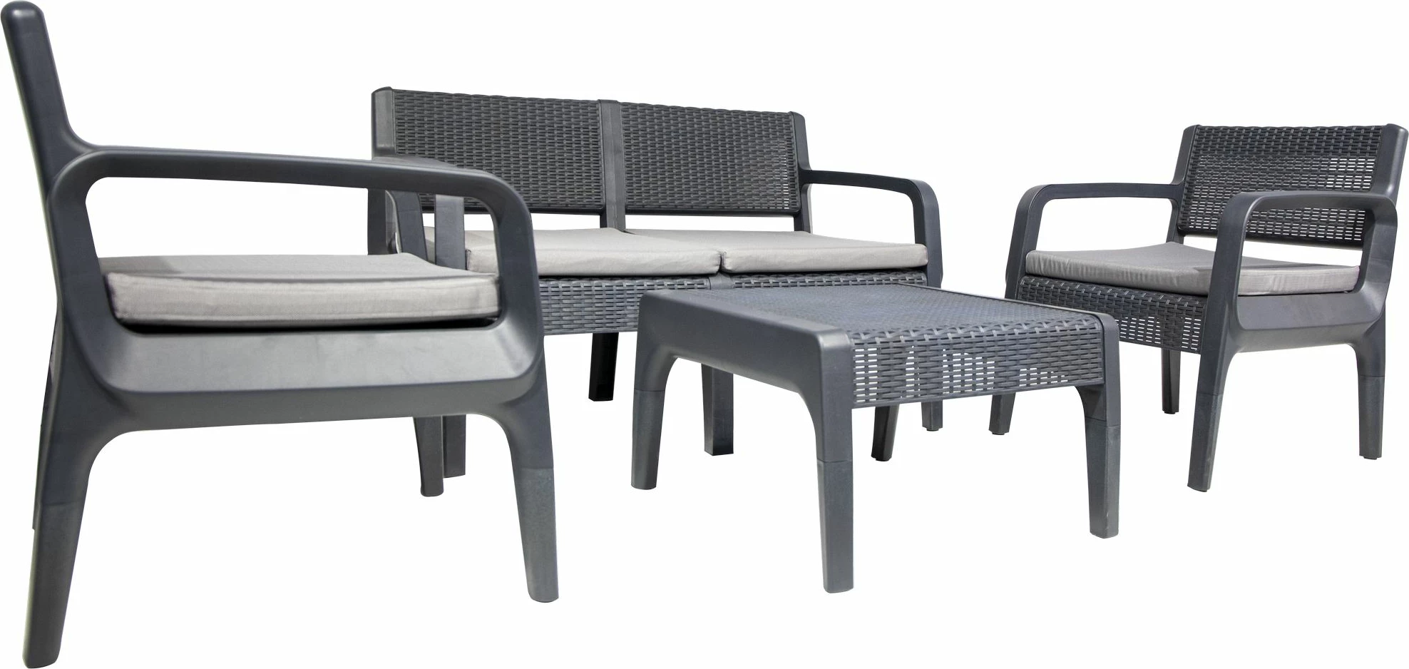 Set lounge për kopsht Skye Decor, latte double, antracit
