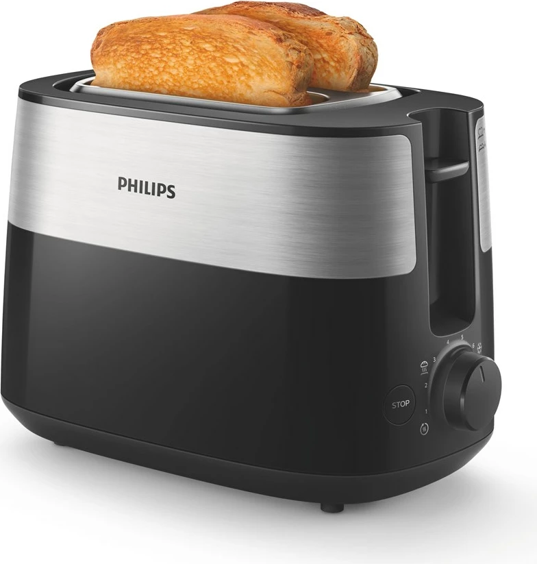 Toster Philips Daily Collection HD2516/90, 2 feta, 830 W, i zi
