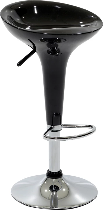 Karrige për bar Felice, e rregullueshme në lartësi, ngjyrë zezë-krom, 40x43x84cm