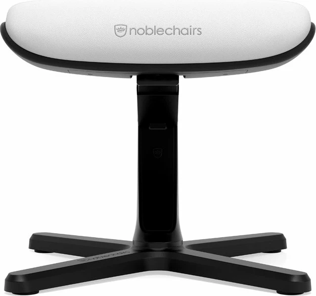 Mbështetëse këmbësh Noblechairs White Edition GAGC-313, kënd i rregullueshëm 45°, memory foam, PU lëkurë, 49×40×45 cm, e bardhë