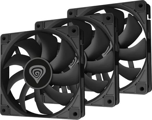 Set ventilatorësh për kasë Natec Genesis Oxal 120, 3 copë, 120 mm, i zi