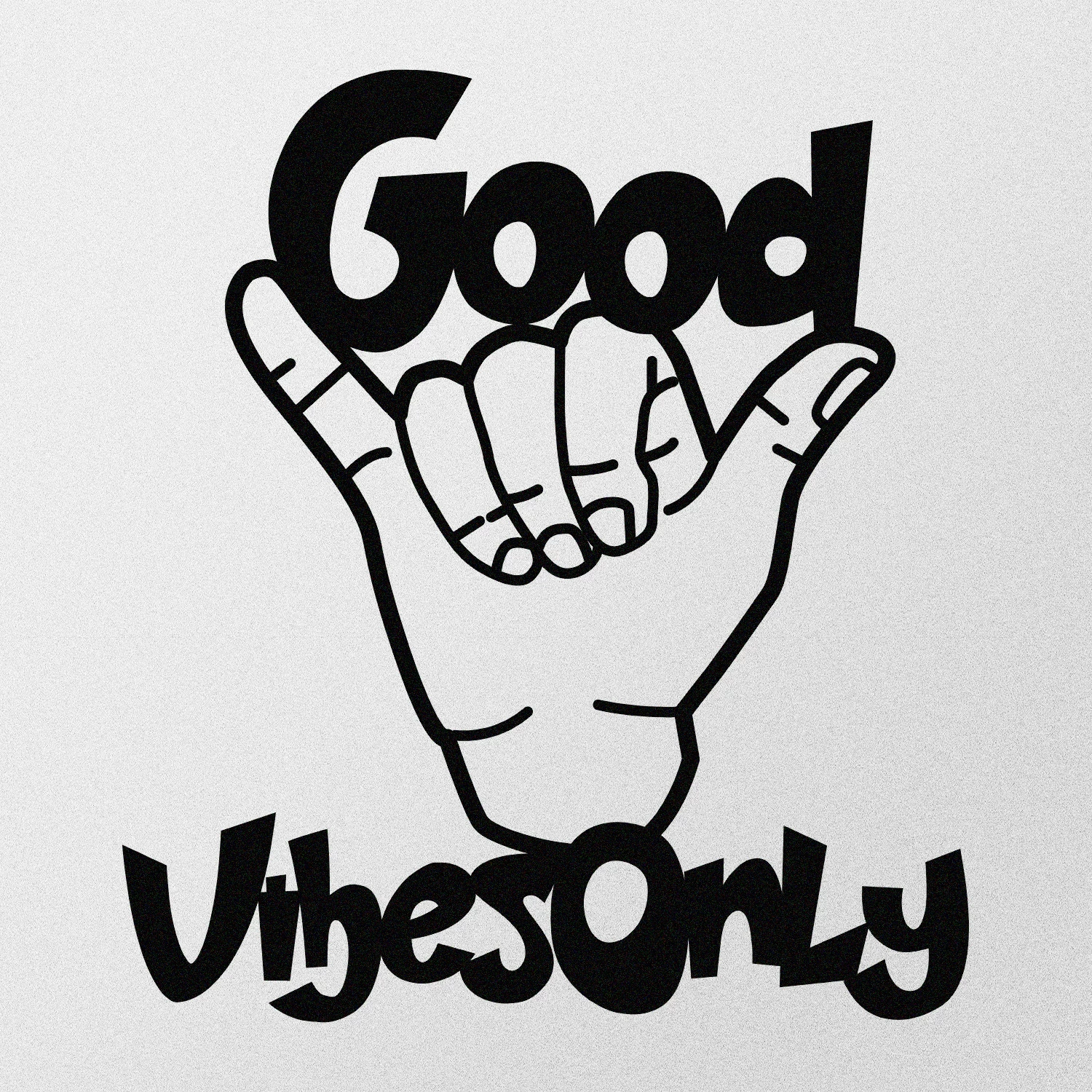 Aksesor dekorativ metalik për mur, Wallity, Good Vibes Only