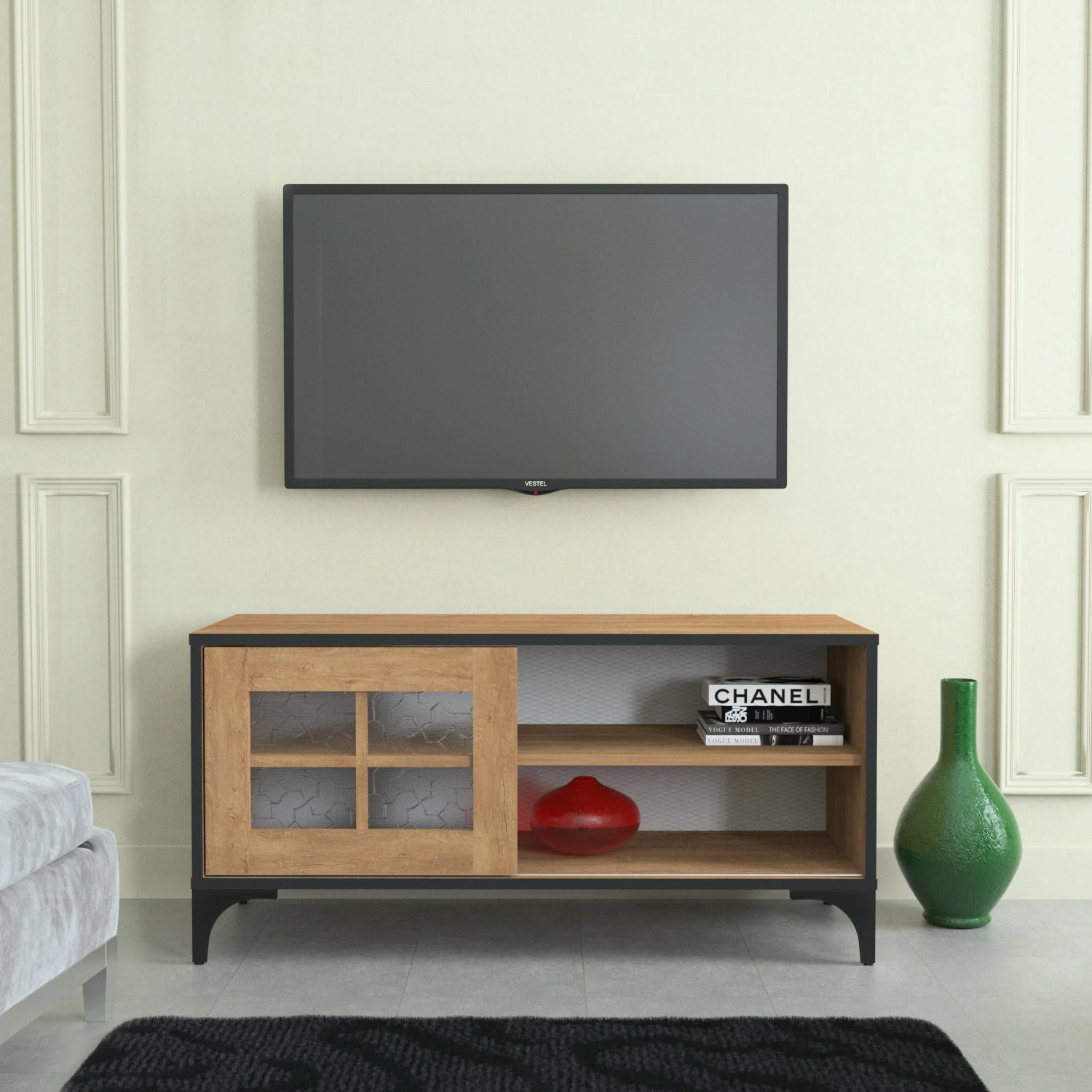 Komodë TV Hanah Home, Revival 100, ngjyrë lisi