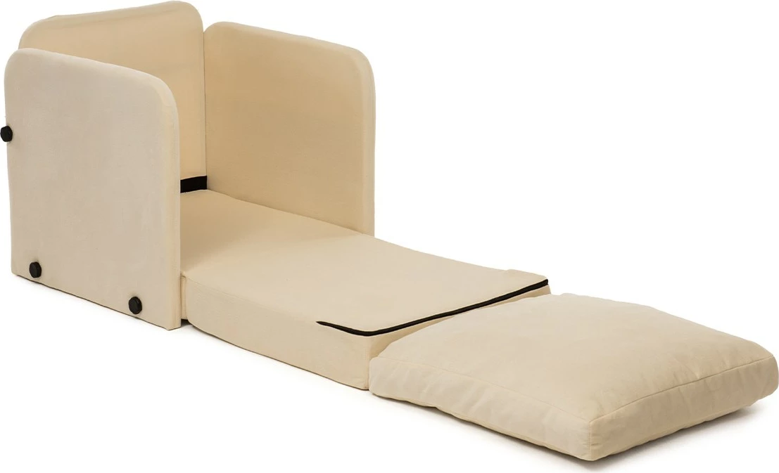 Krevat-karrige një vendës, Atelier del Sofa, Saga Single, krem
