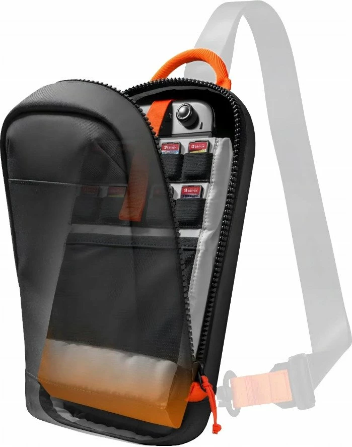 Çantë mbrojtëse Yaxo Huron për Nintendo Switch/Switch OLED/Switch 2, waterproof, me rrip të rregullueshëm, e zezë