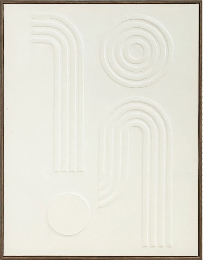 Pikturë dekorative Curva 1, kornizë druri natyral, 70x90x3.8cm