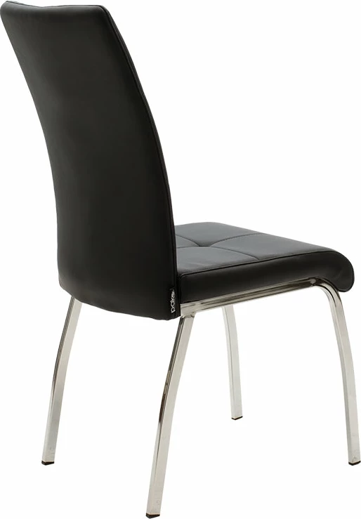 Karrige Ariadne PU, ngjyrë zezë-krom, 43x63x96cm