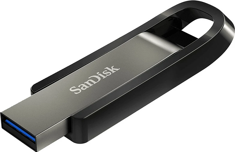 USB flash SanDisk Extreme Go 256GB, USB 3.2, slide, stainless steel