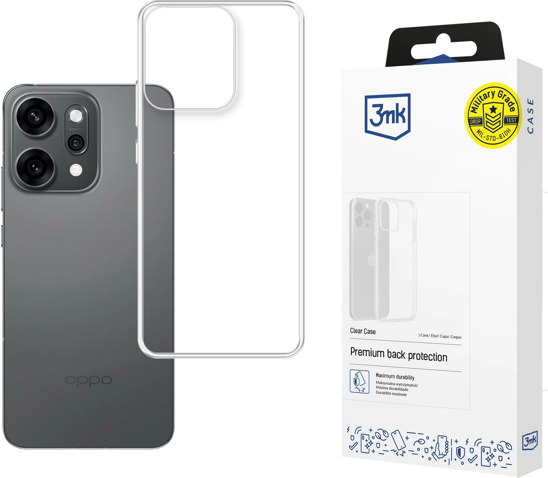 Mbështjellës 3mk Clear Case për Oppo Reno 14 Pro, transparent